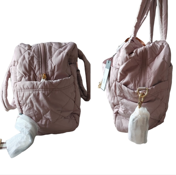 Marc Jacobs Weekender Nylon Quilted Large Duffle Satchel Crossbody Bag - Picture 9 of 16